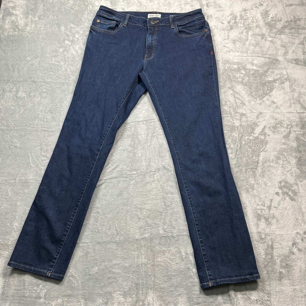 Warp + Weft Amsterdam Slim Jeans Men 33x32 Midnight Blue Dark Wash AMS
